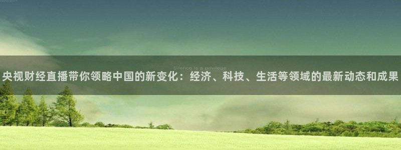 黑白直播：央视财经直播带你领略中国的新变化：经济、科技、生活等领域的最新动态和成果